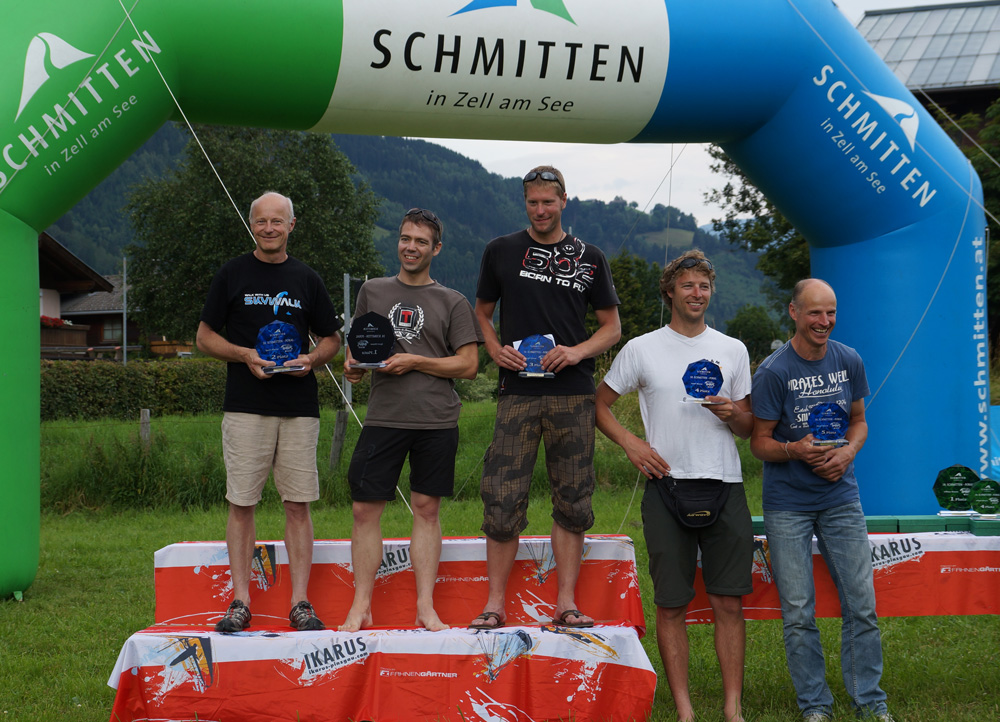 1. Peter Nägele, 2. Manfred Zenker, 3. Harald Wilhelmi, 4. Birger Clausen, 5. Gottfied Kaschnig