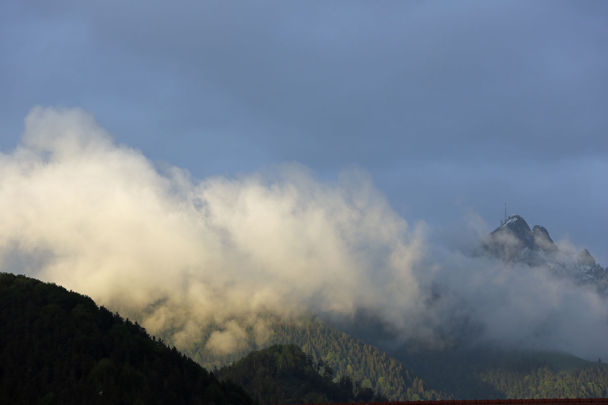 Der Wendestein in Wolken