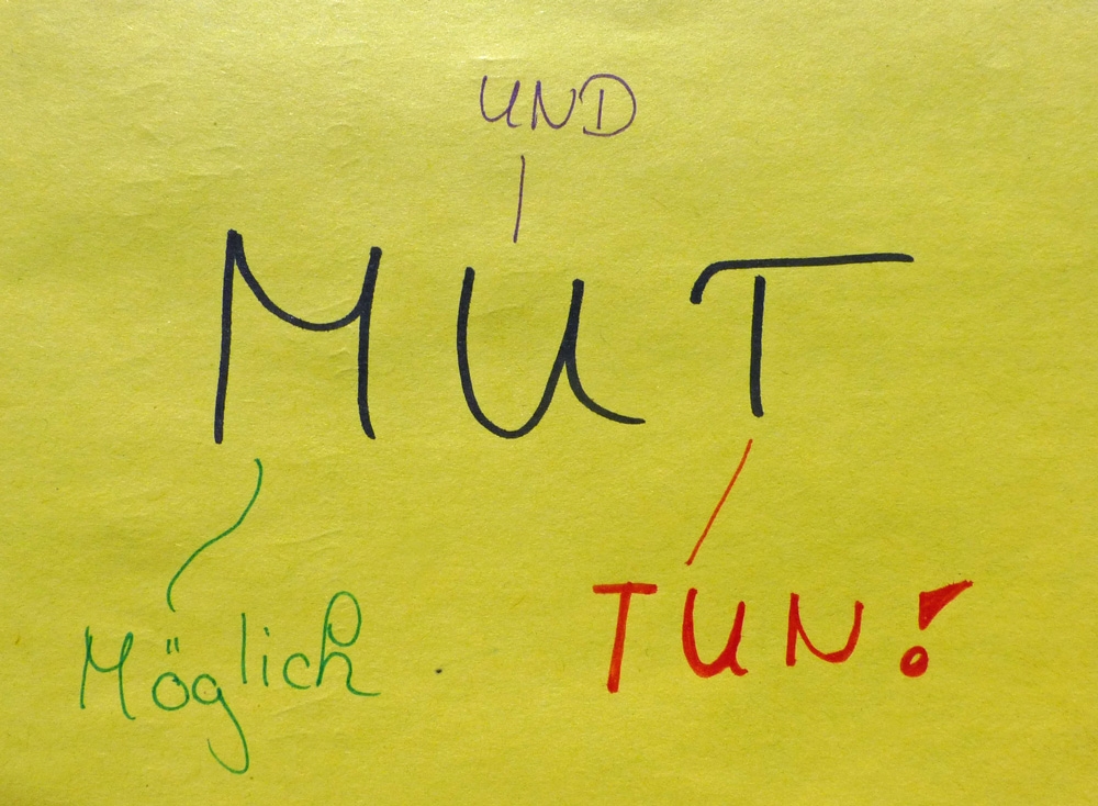 Mut heißt das Mögliche tun