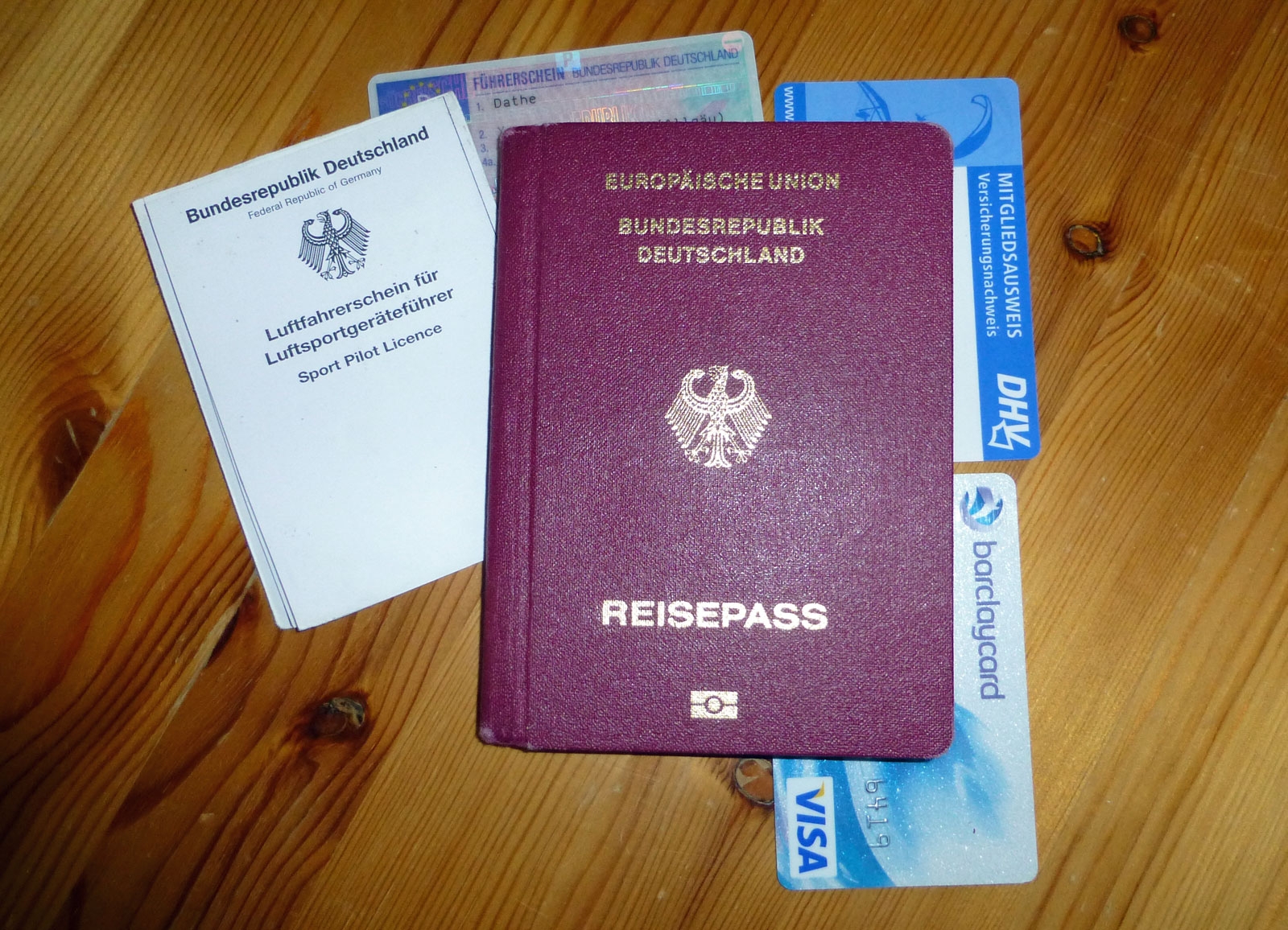Wichtige Reisedokumente